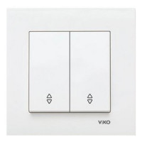 Переключатель проходной двойной белый VIKO KARRE 90960017